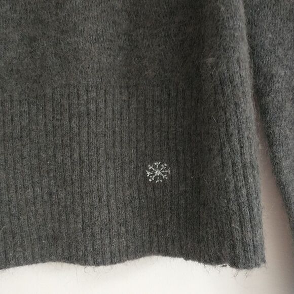 Newton Buying Company Sweater Pullover Womens L/S*Gray Lambswool Angora Luxury - Picture 4 of 8